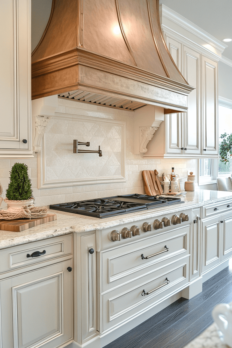 antique white kitchen cabinets