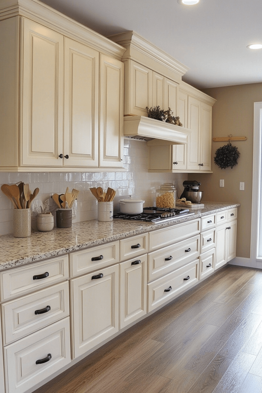 antique white kitchen cabinets