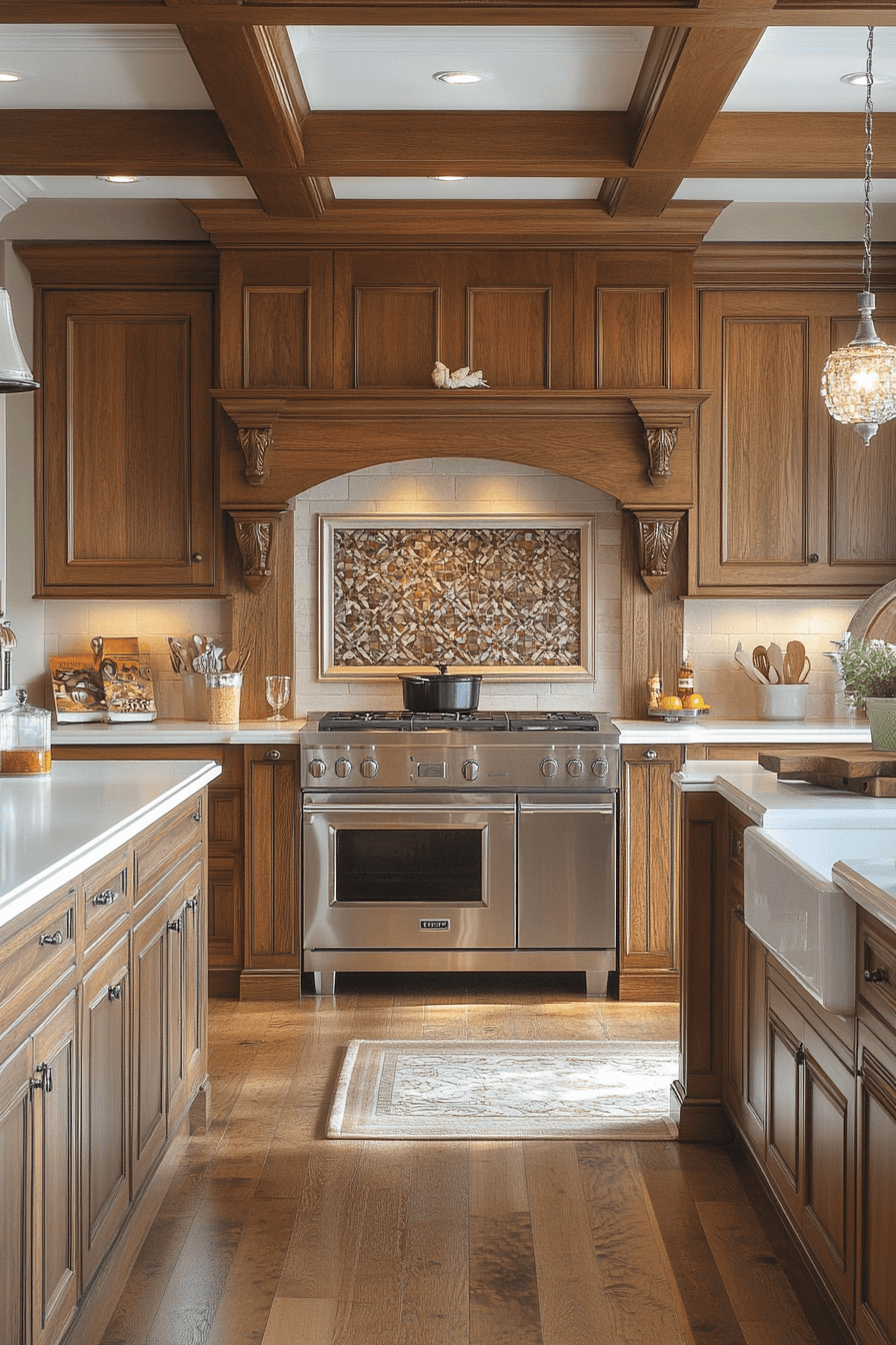 natural wood kitchen cabinets