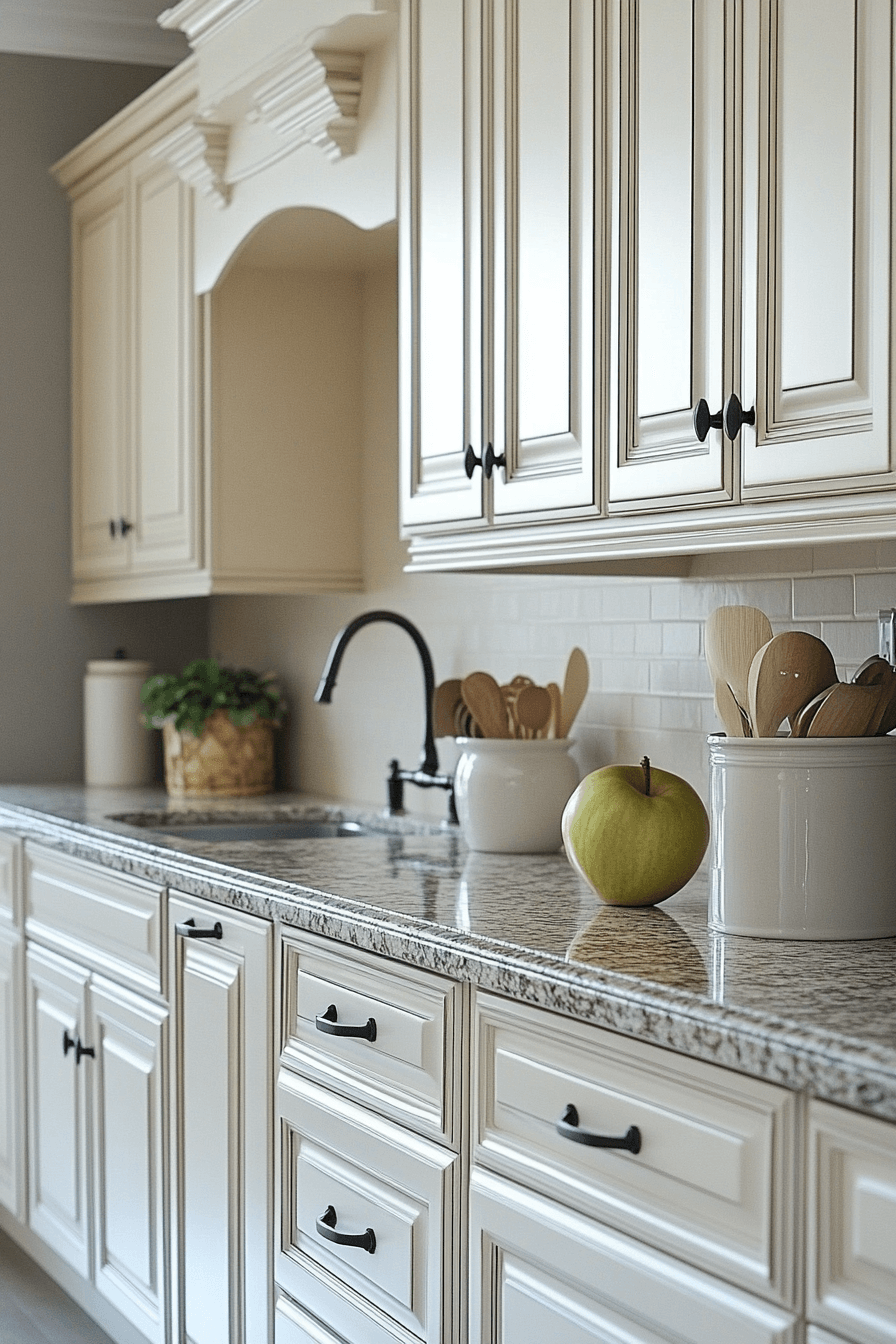 antique white kitchen cabinets