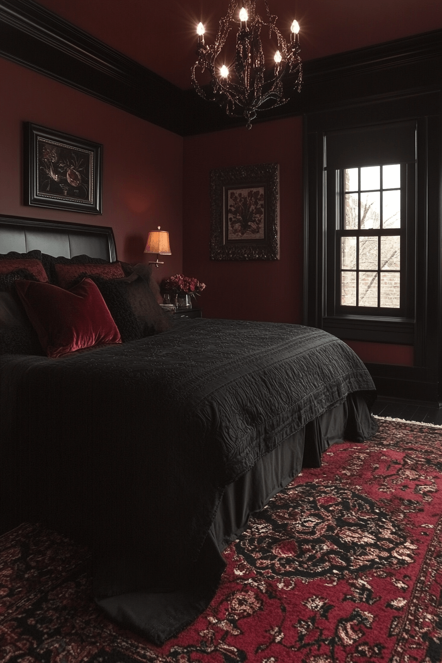 Red and black bedroom ideas