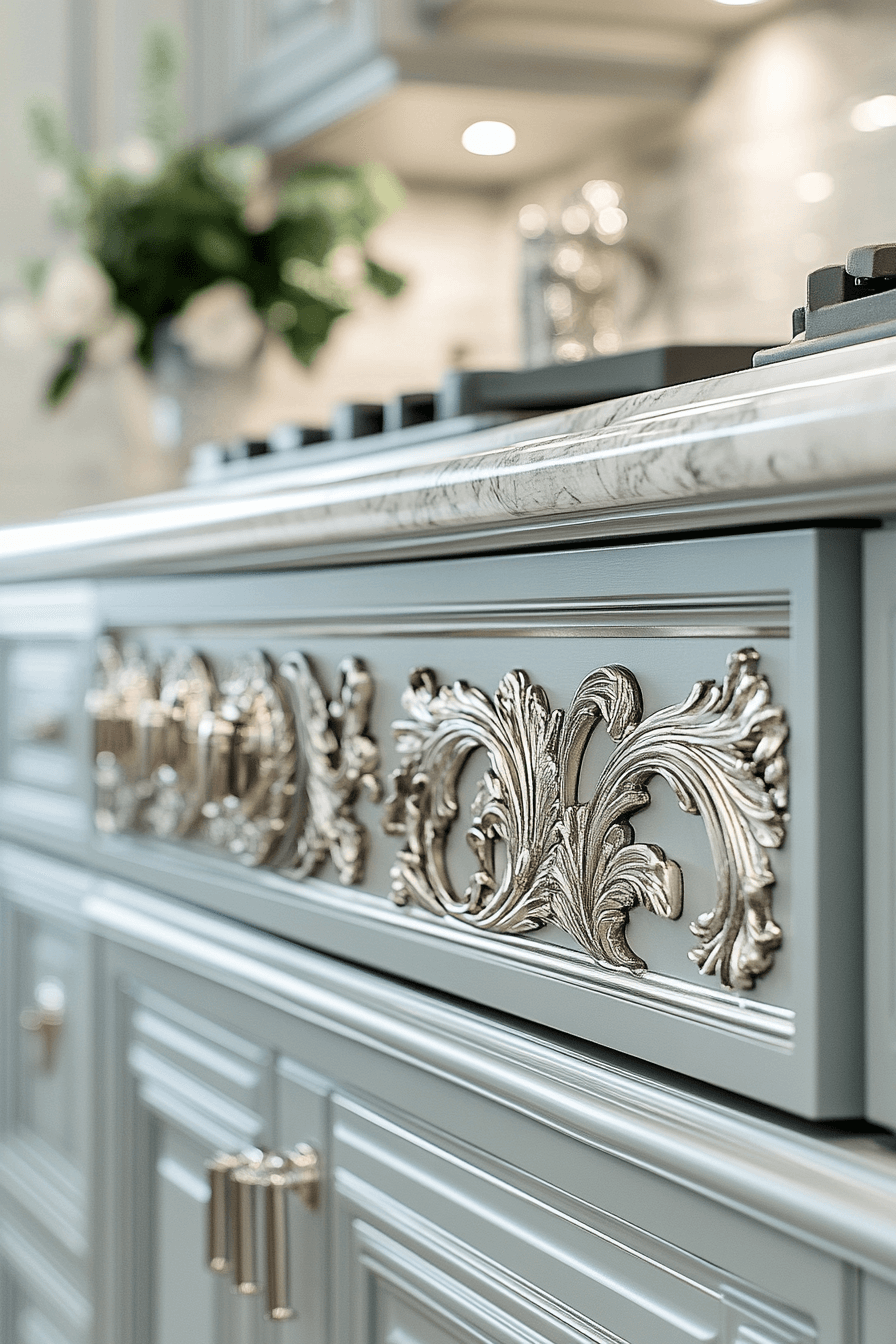 greige kitchen cabinets