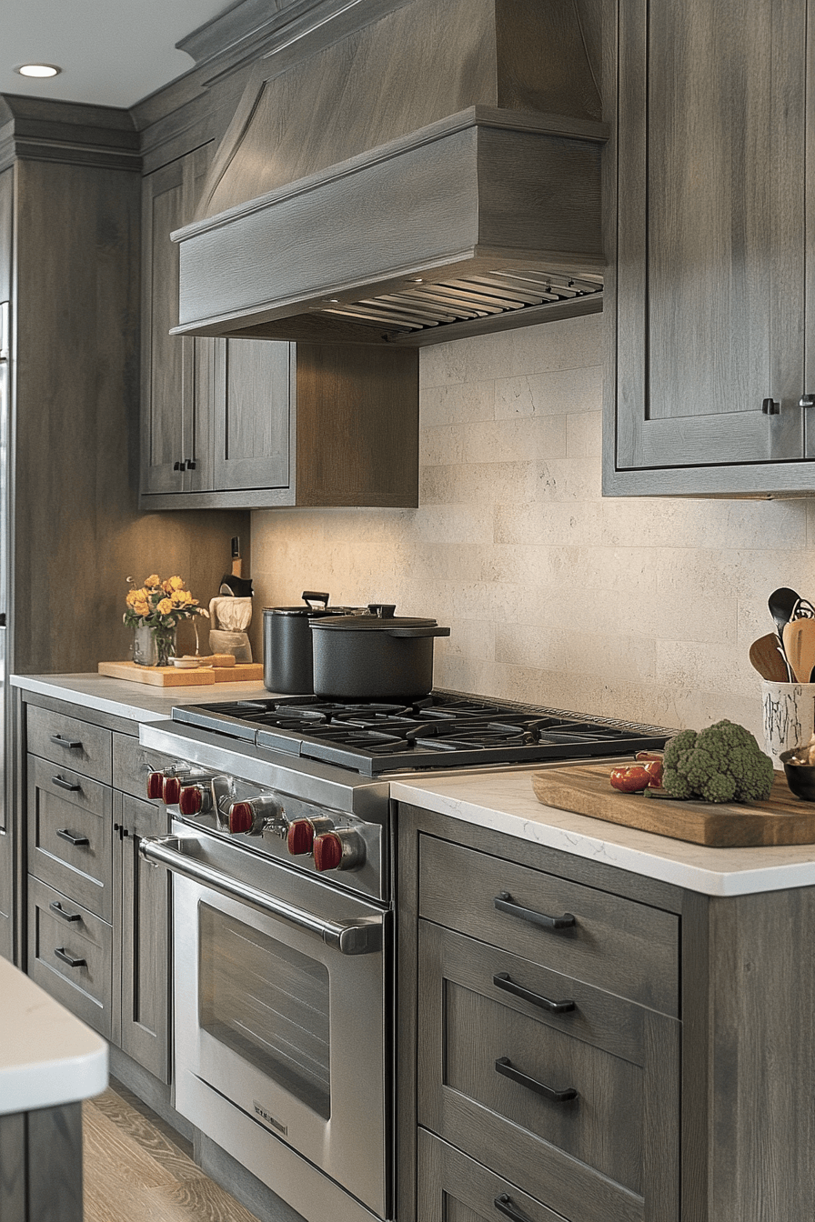 light gray kitchen cabinets