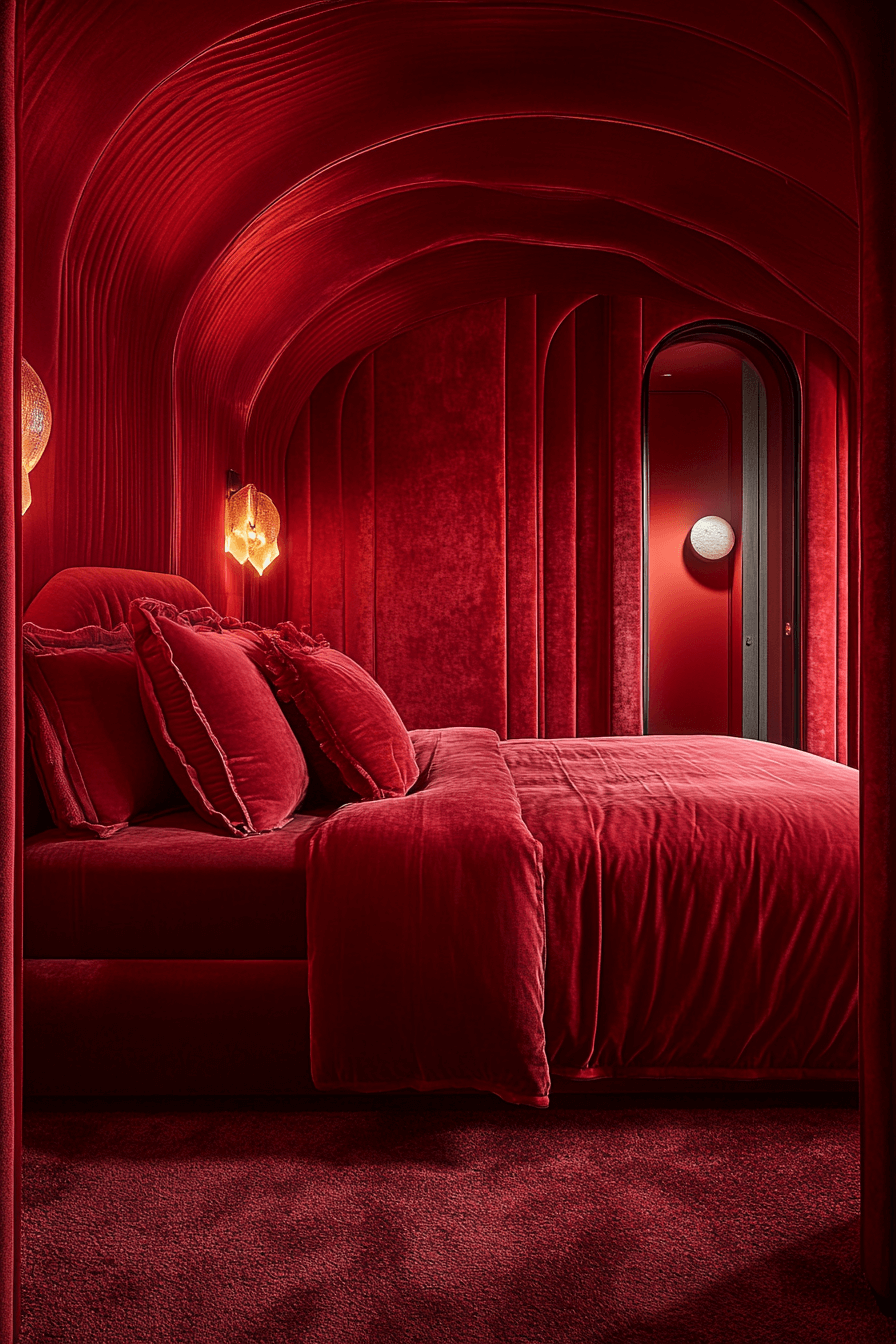 Red and black bedroom ideas