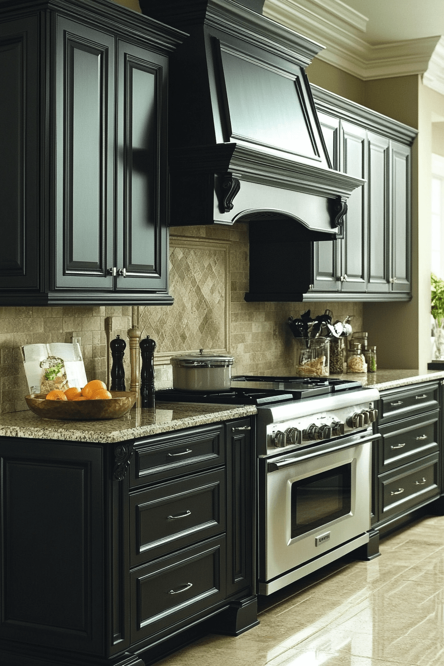 greige kitchen cabinets