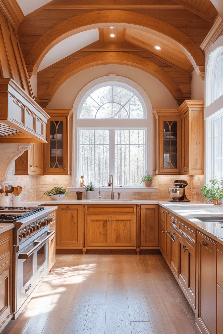 honey oak kitchen cabinets