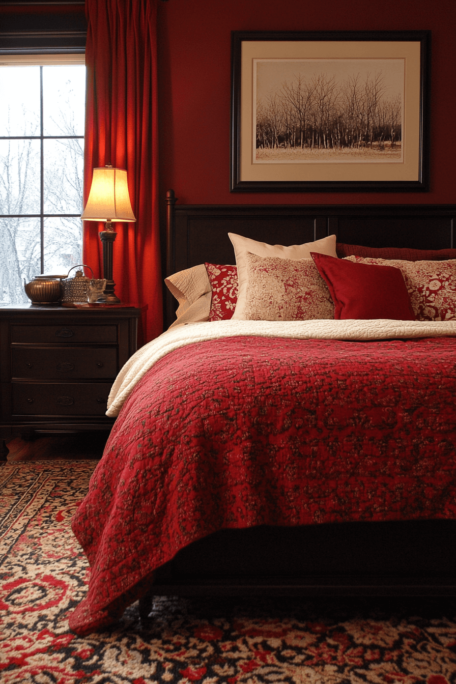 Red and black bedroom ideas