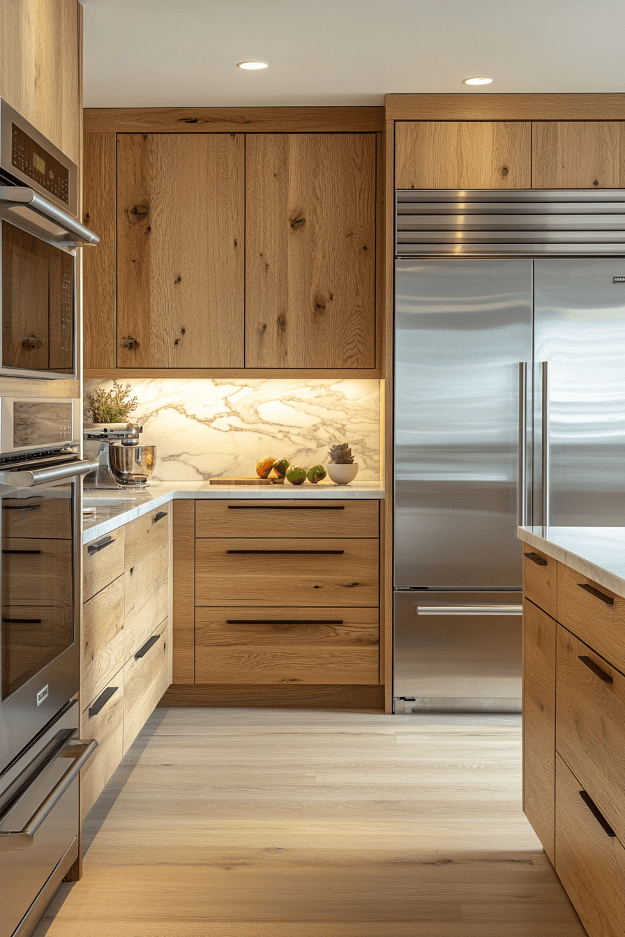 natural wood kitchen cabinets