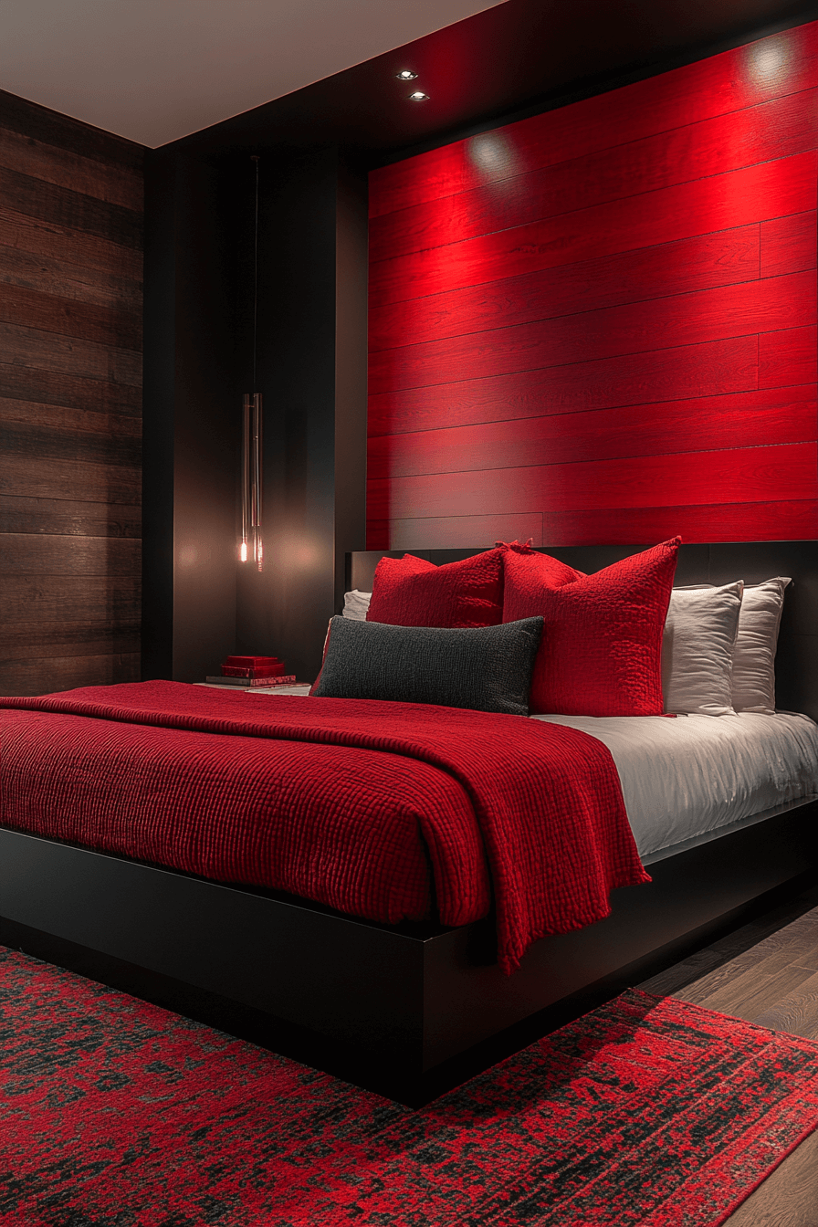 Red and black bedroom ideas
