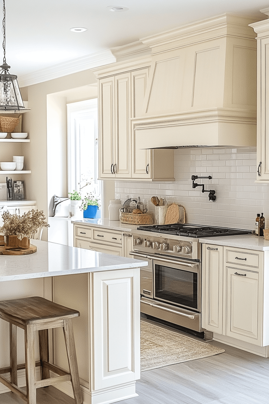 antique white kitchen cabinets
