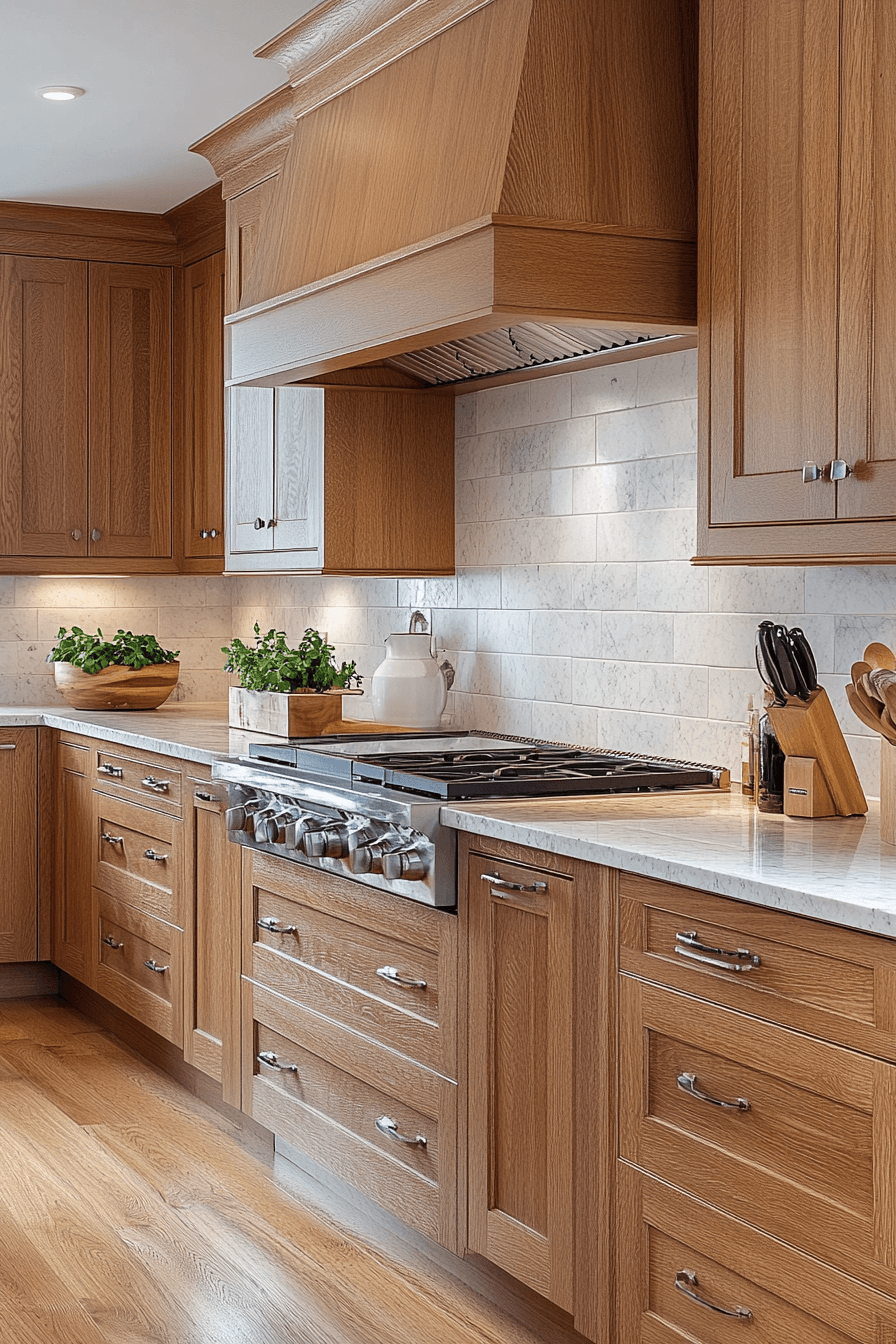 honey oak kitchen cabinets
