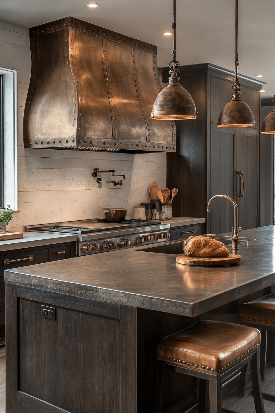 brown cabinets kitchen
