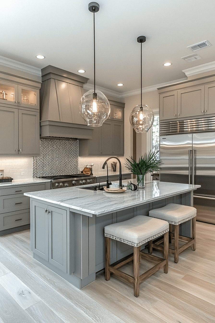 light gray kitchen cabinets