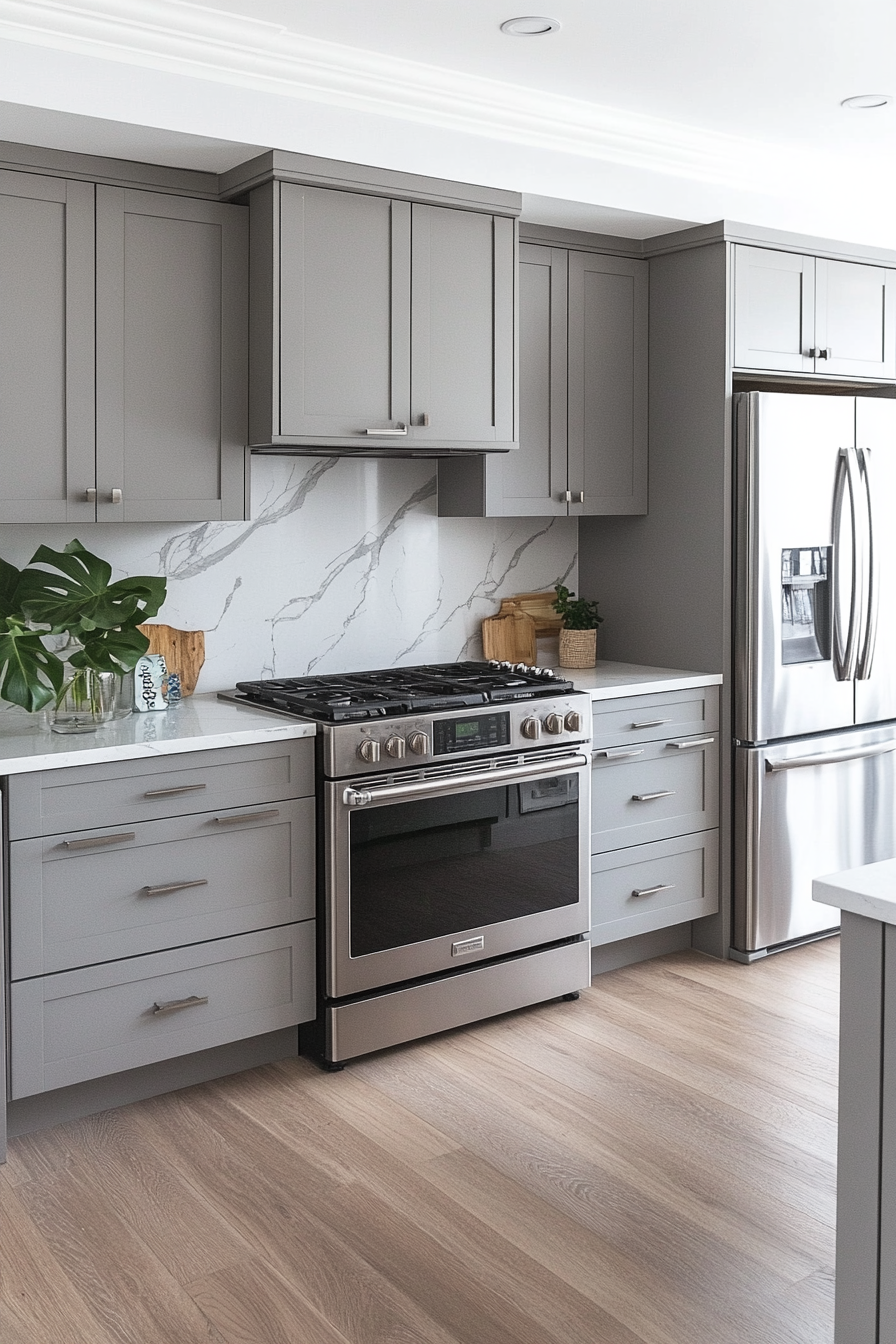 light gray kitchen cabinets