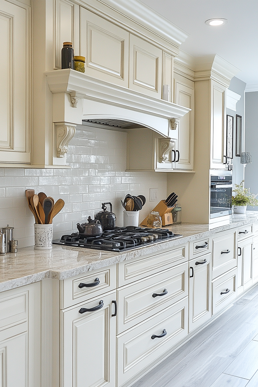 antique white kitchen cabinets