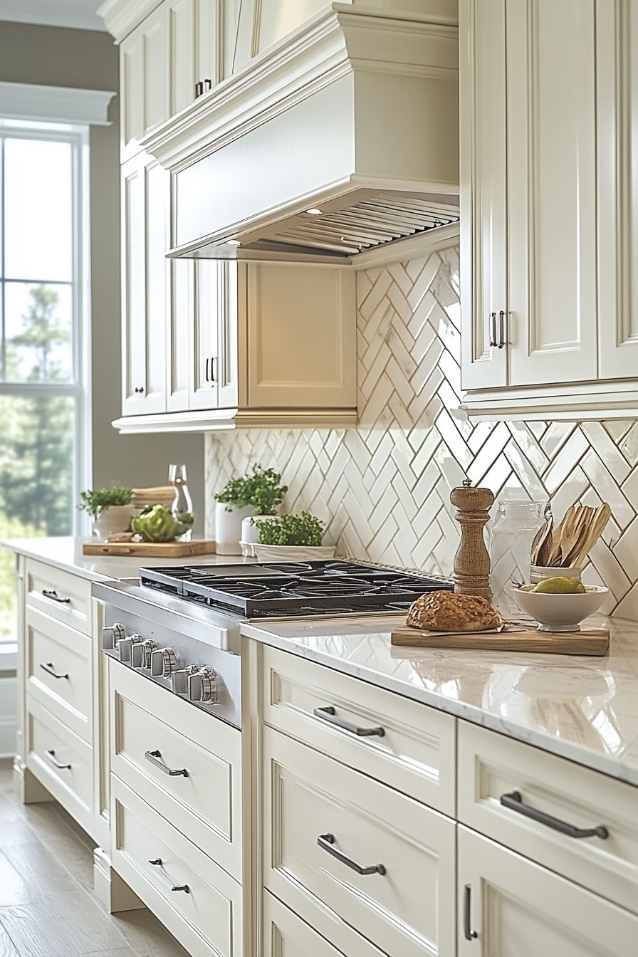antique white kitchen cabinets