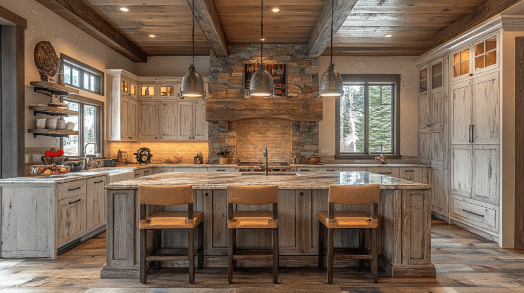 greige kitchen cabinets