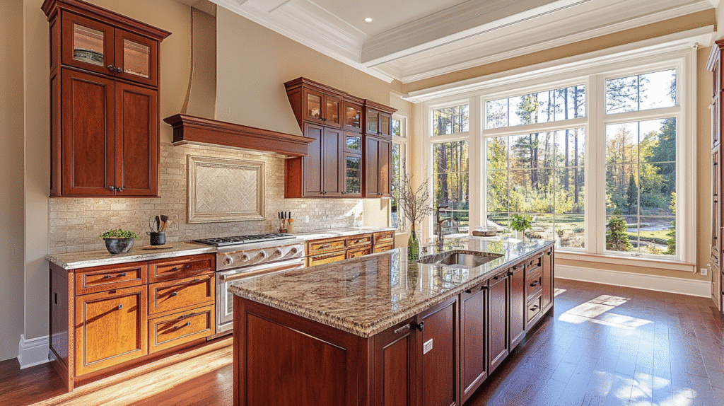 natural wood kitchen cabinets