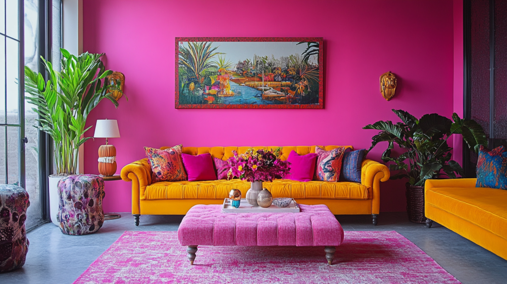 pink living room ideas