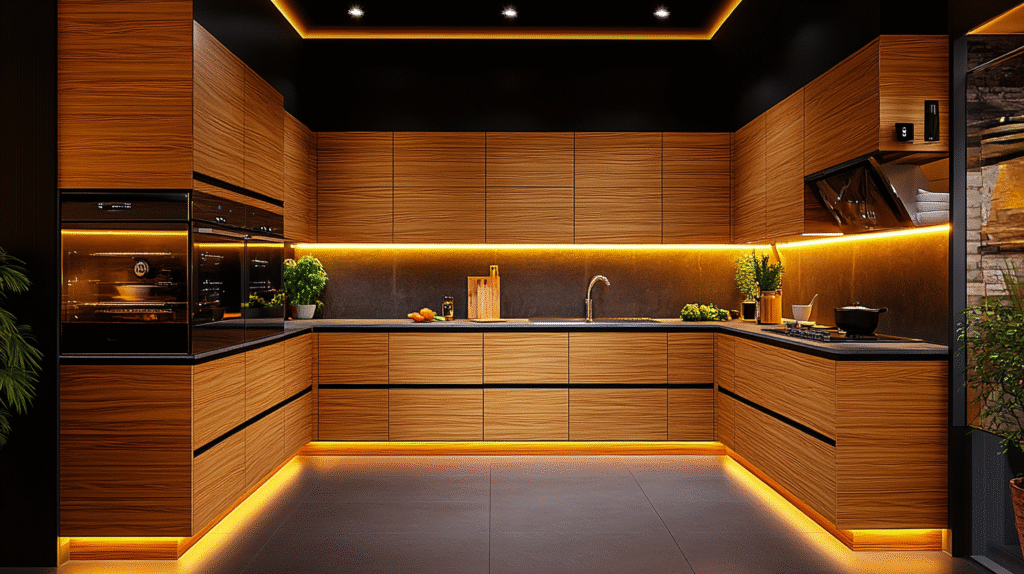 wooden kitchen cabinets