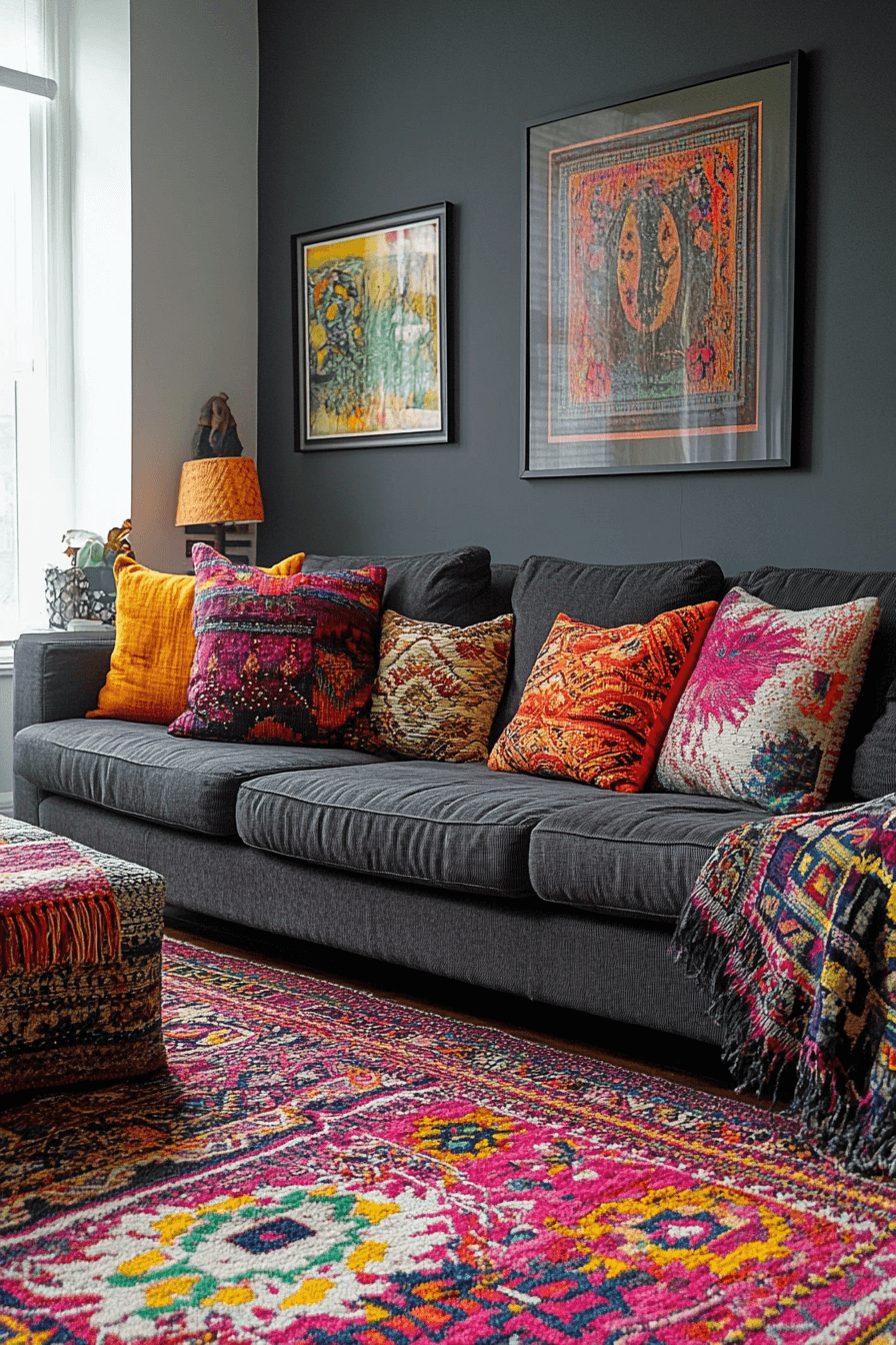 Grey couch aesthetic