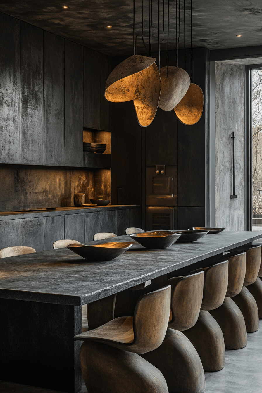 moody dining room