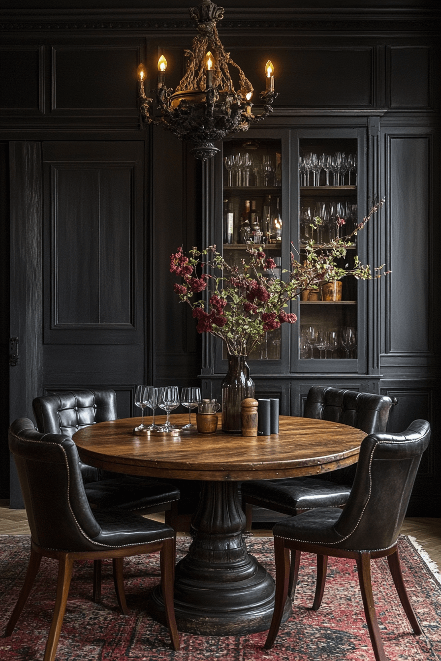 moody dining room