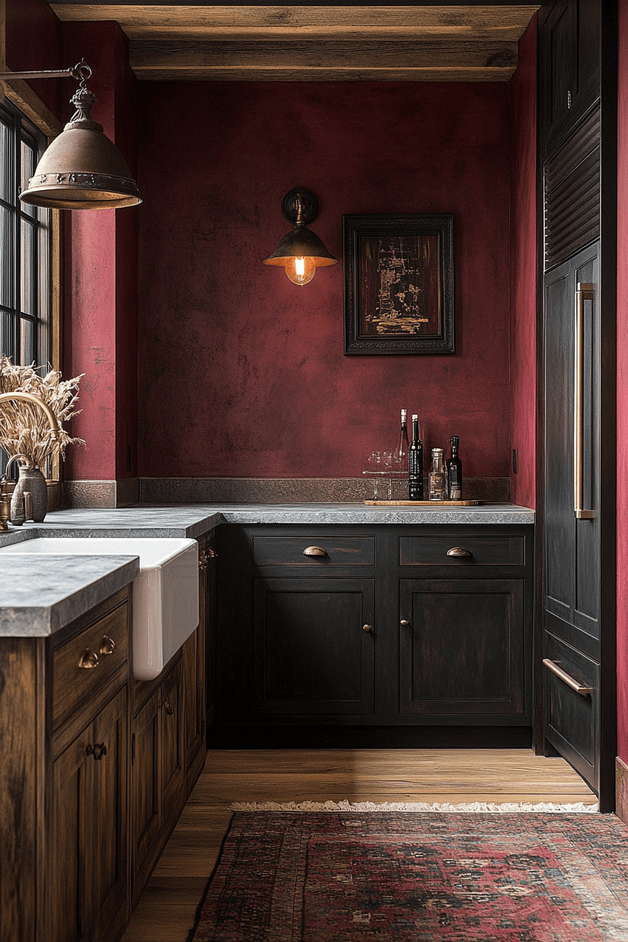 moody farmhouse kitchen