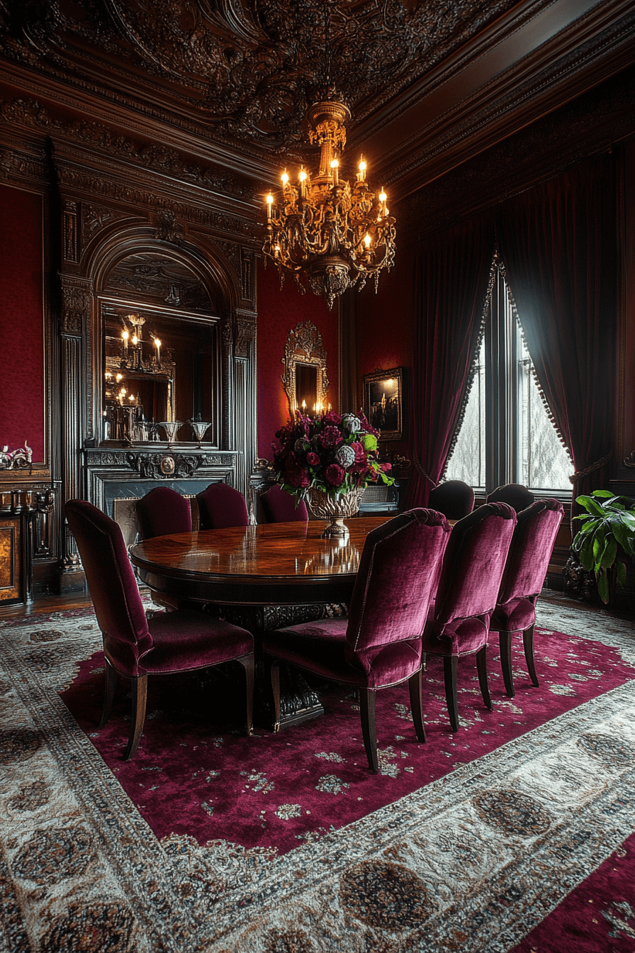 moody dining room