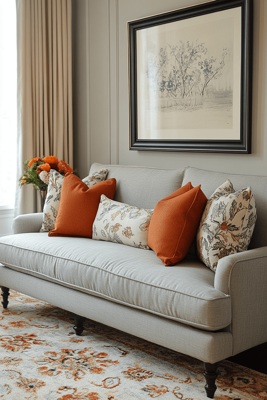 Grey couch aesthetic