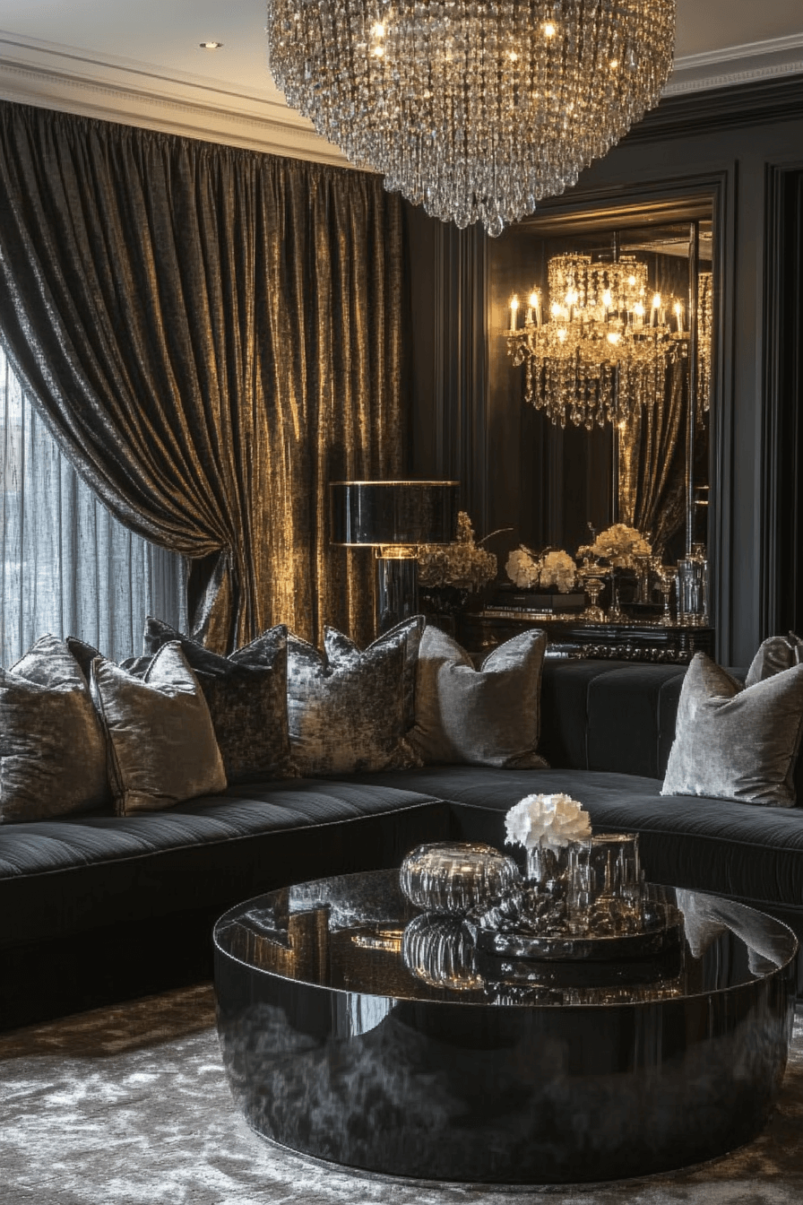 Charcoal sofa living room