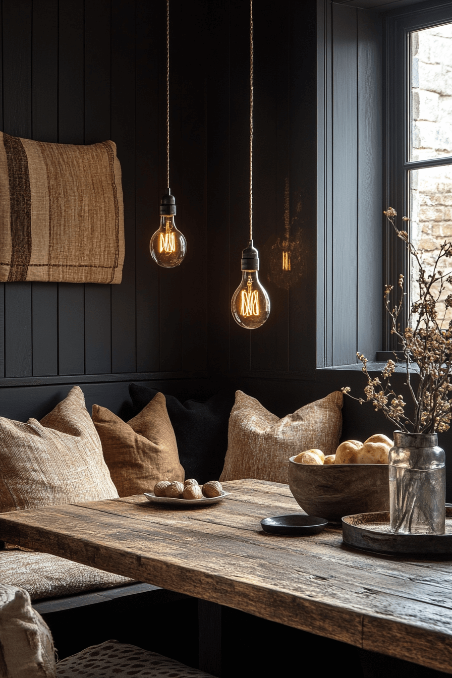 moody dining room