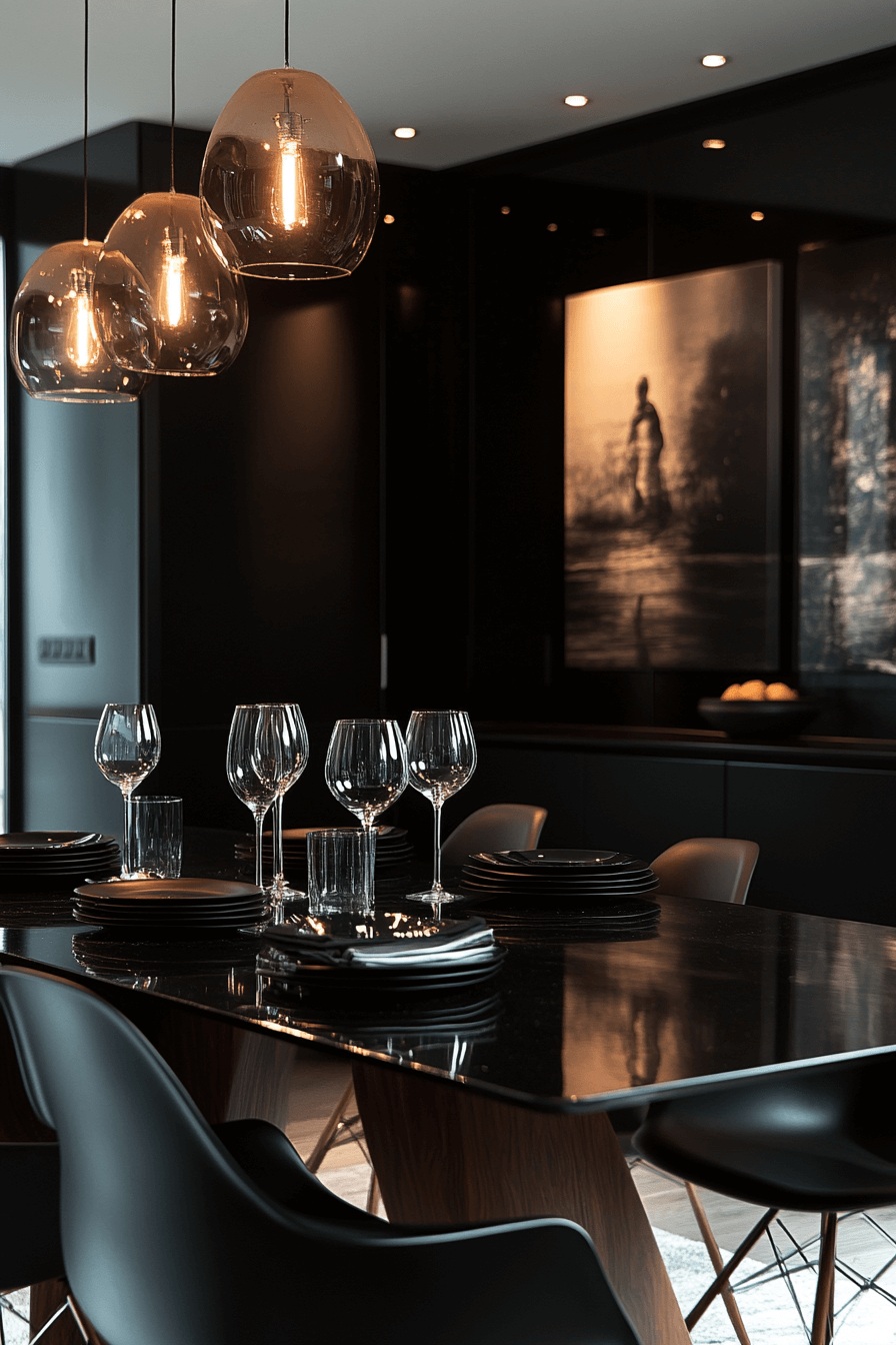moody dining room