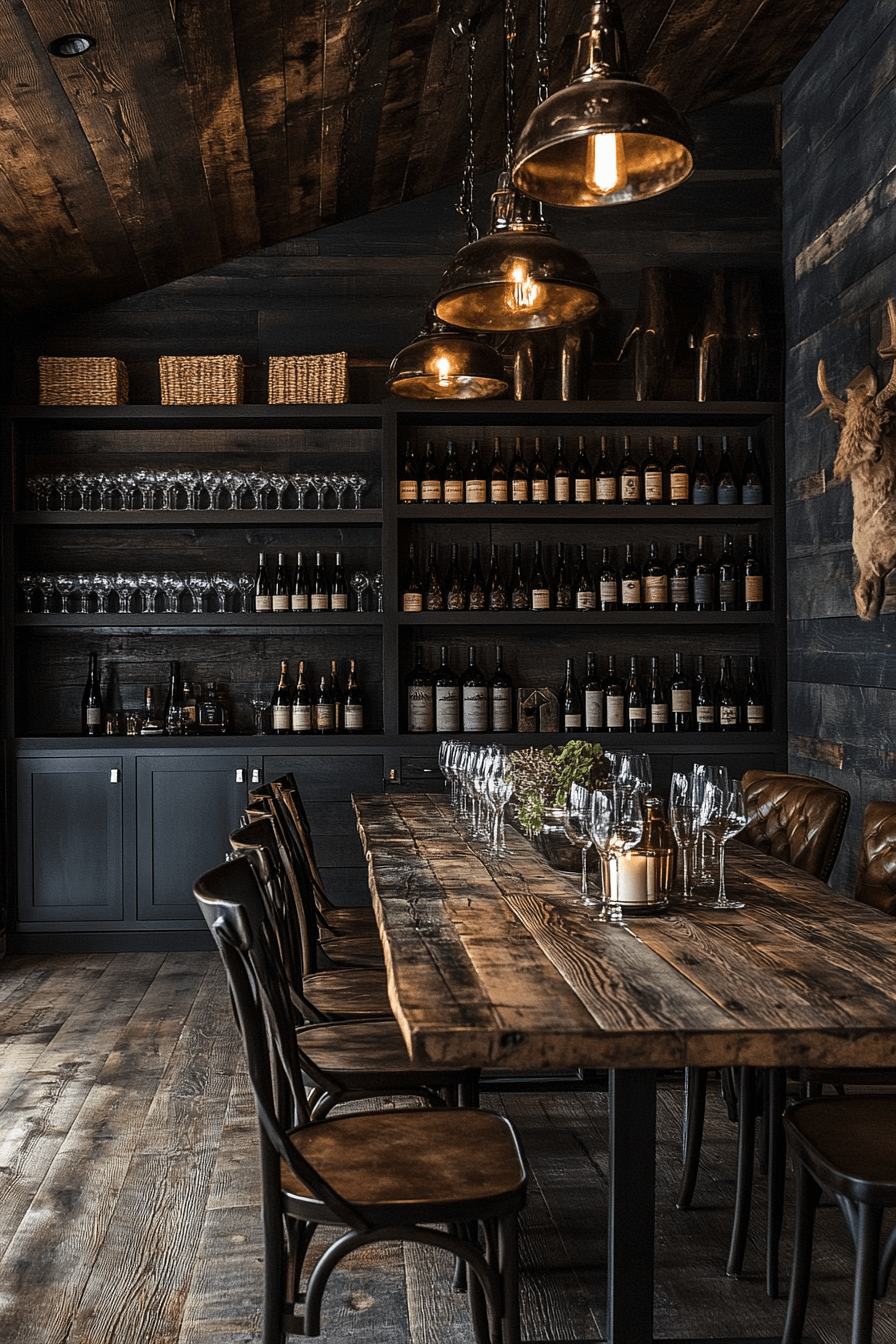 moody dining room