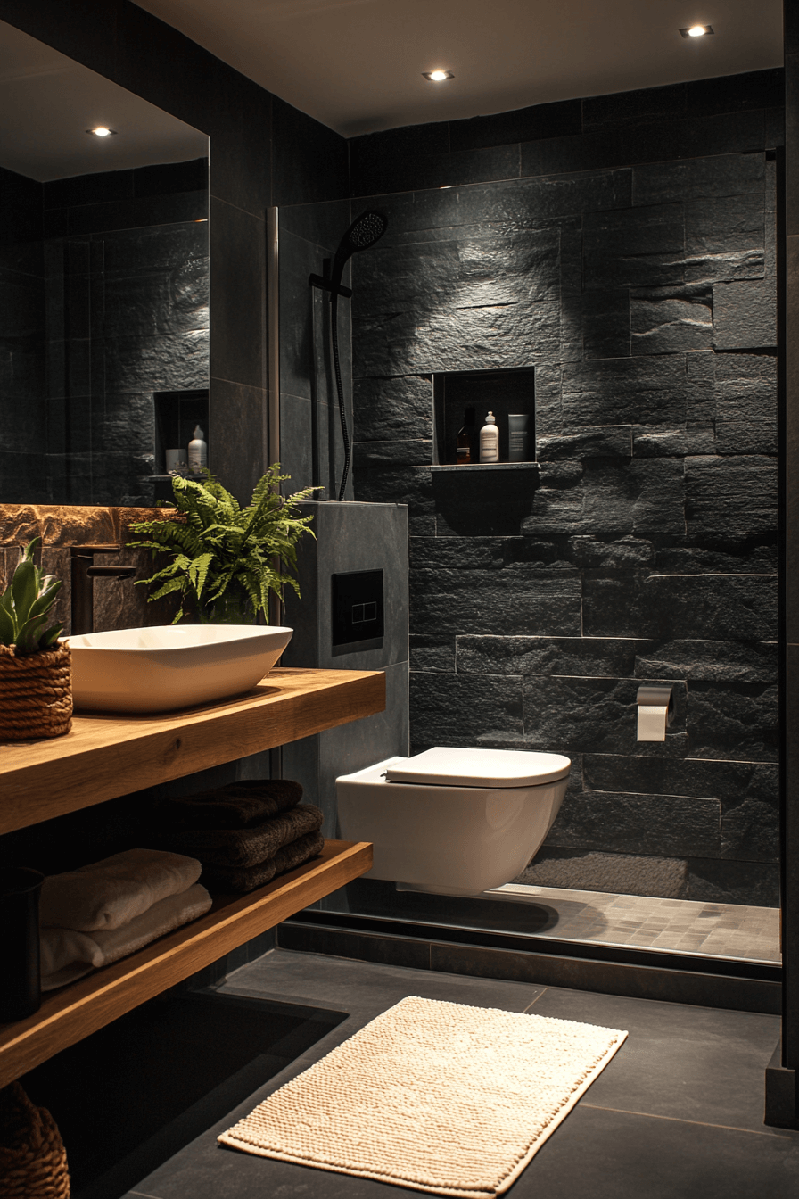 moody bathroom