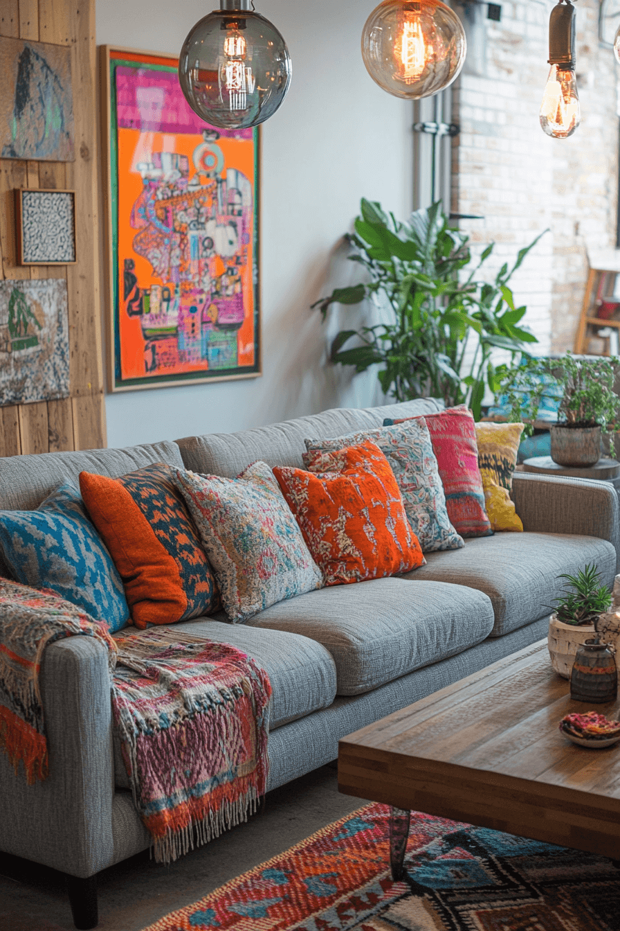 Grey couch aesthetic