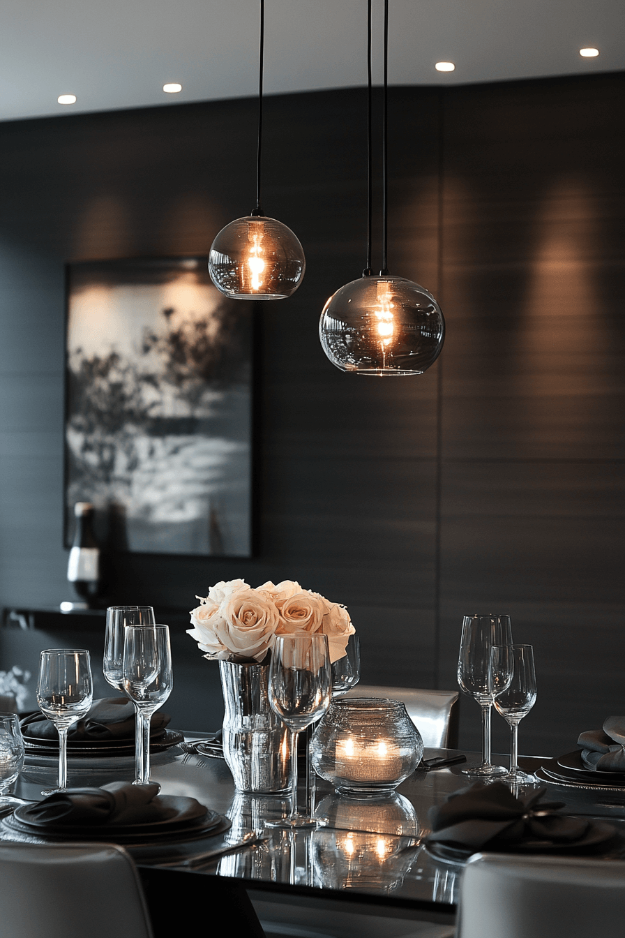 moody dining room