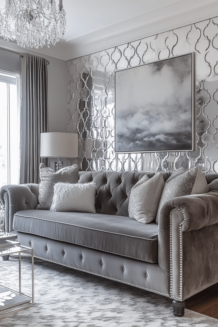 Grey couch aesthetic