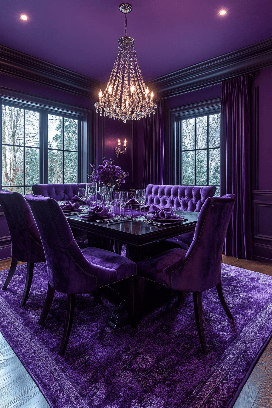 moody dining room