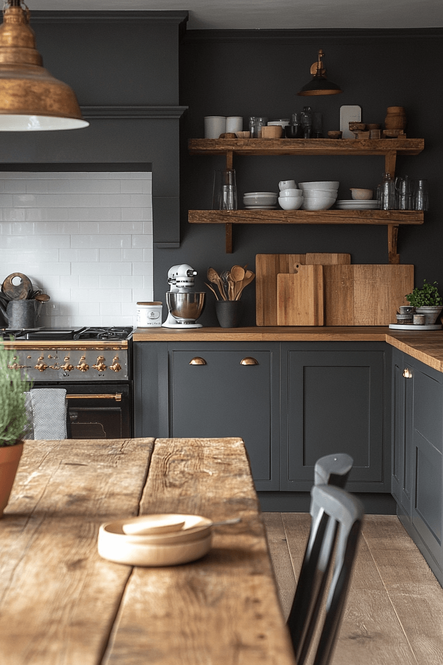 moody farmhouse kitchen