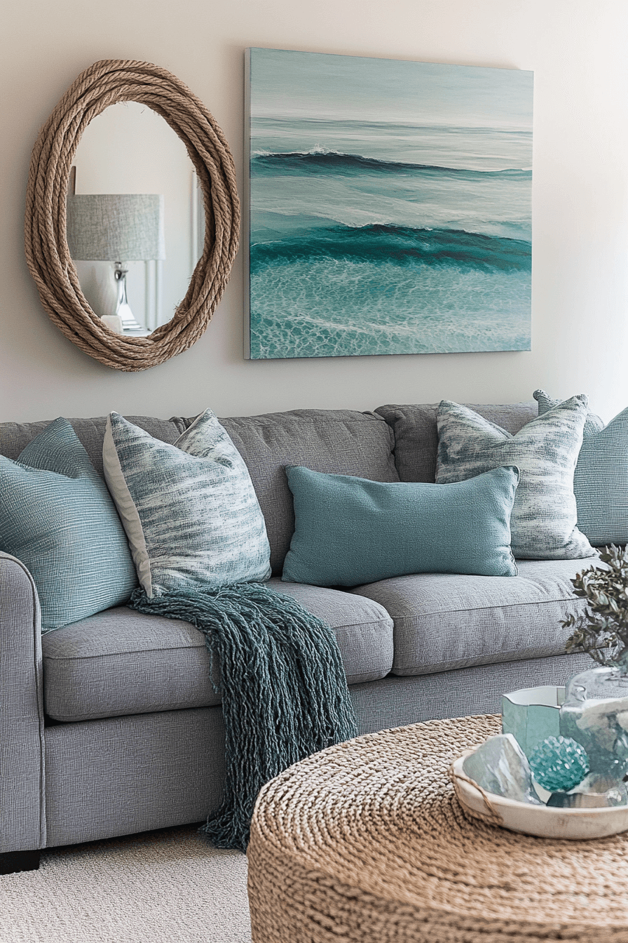 Grey couch aesthetic