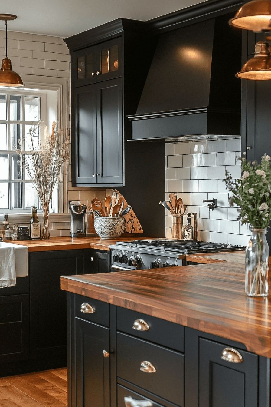 moody farmhouse kitchen