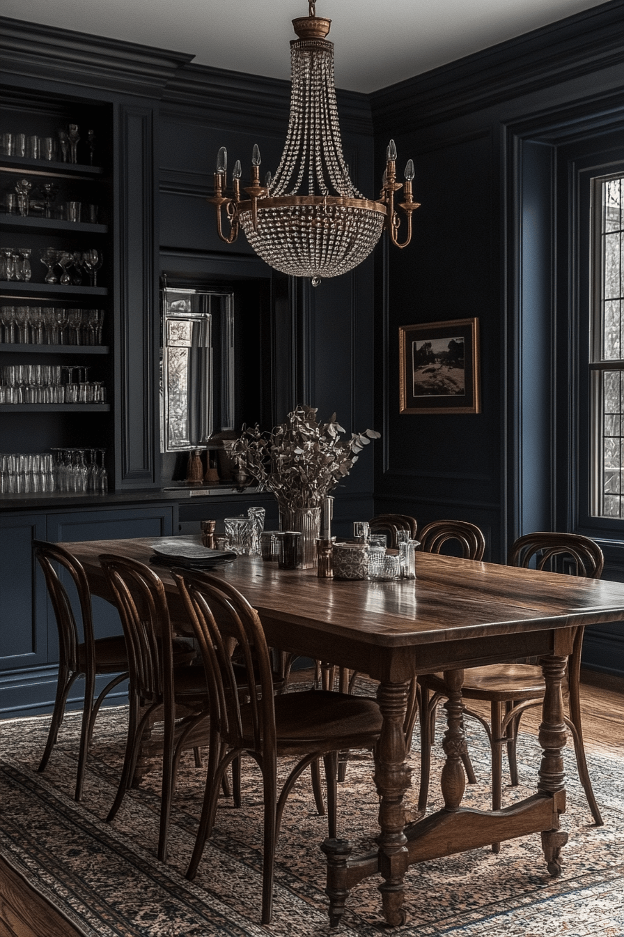 moody dining room