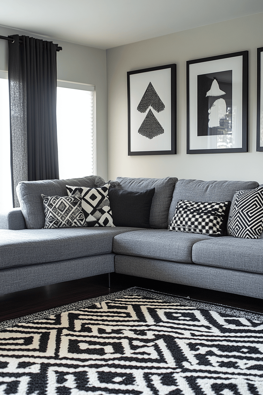 Grey couch aesthetic