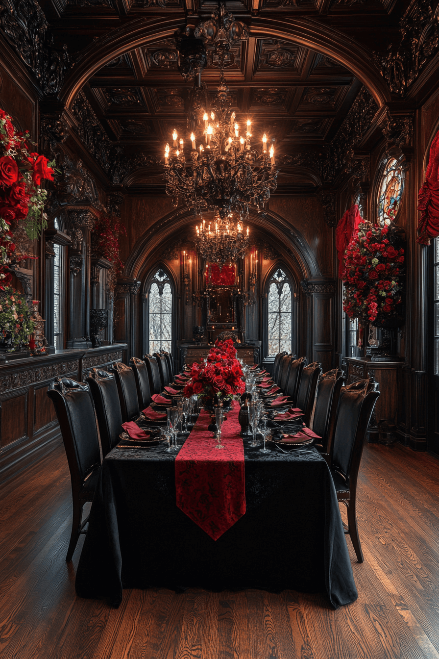 moody dining room
