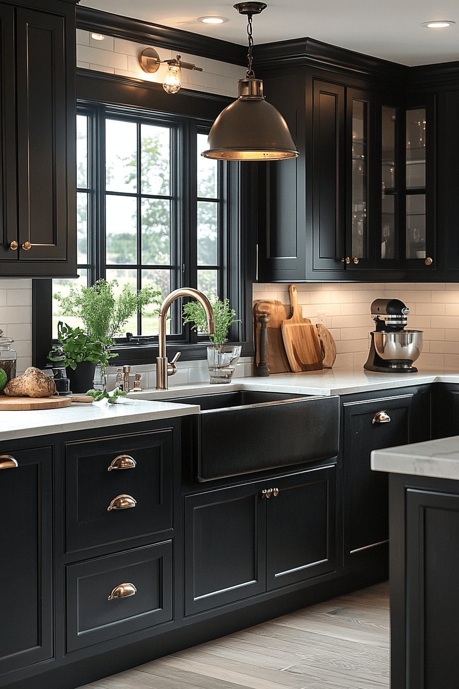moody farmhouse kitchen