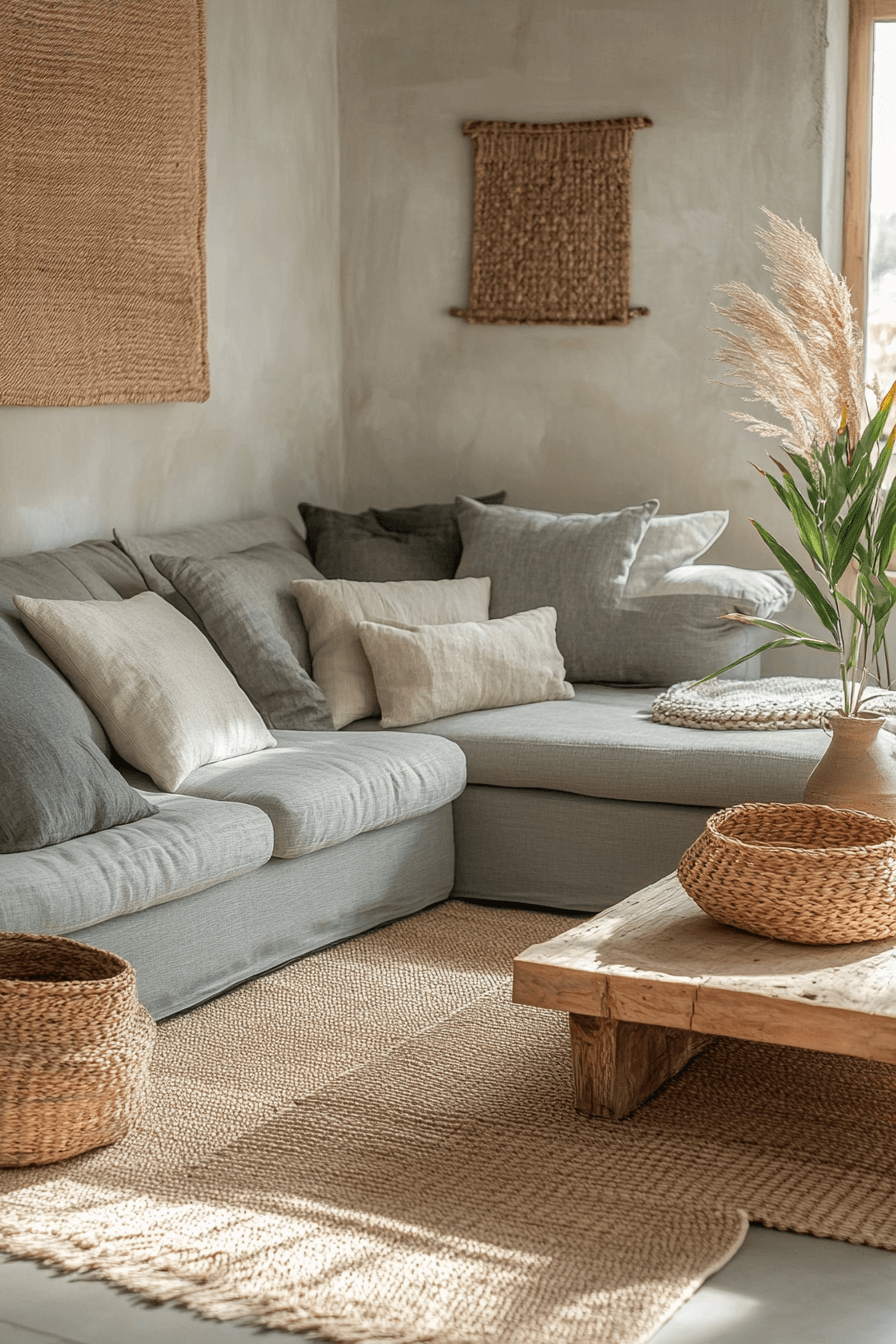 Grey couch aesthetic