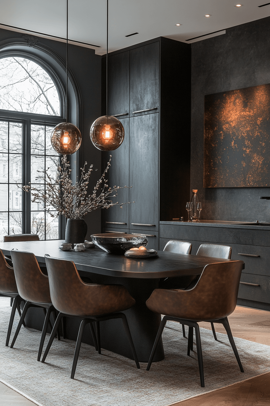 moody dining room
