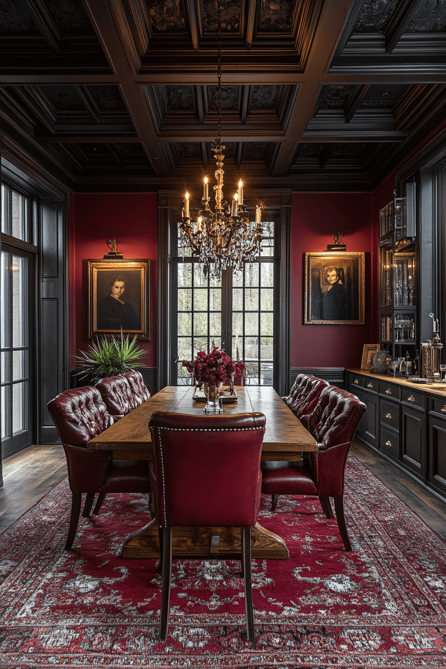 moody dining room