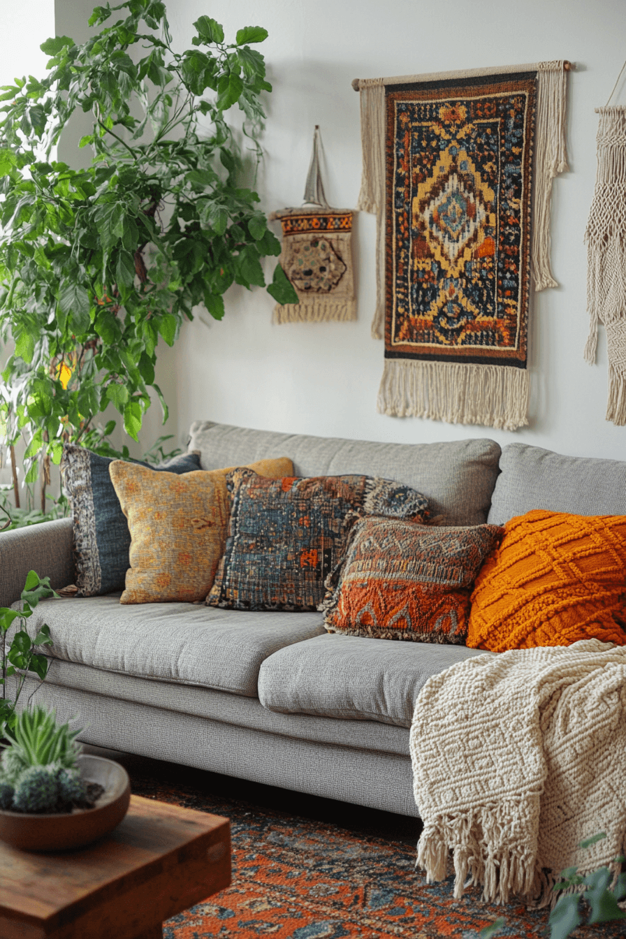 Grey couch aesthetic